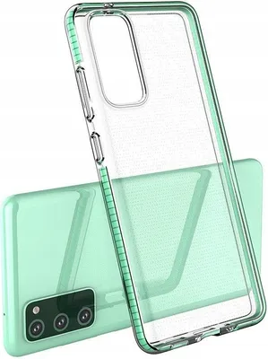 Produktbild von Spring Case Gelhülle mit buntem Rahmen für Samsung Galaxy A72 4G dunkelrosa