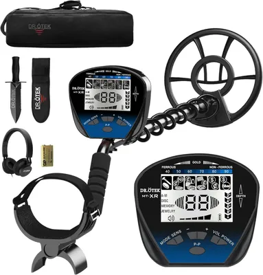 Produktbild von MetallDetektorset - MetallDetektor - Detektionsset - Suchset - Spürset - Blau - Digitales Display