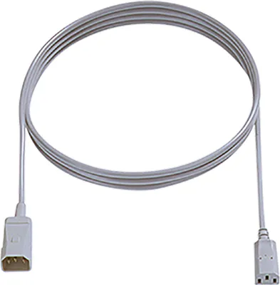 Produktbild von BACHMANN Kaltgeräteverlängerung H05VV-F 3G1,0mm², C14 / C13, grau, 1 m