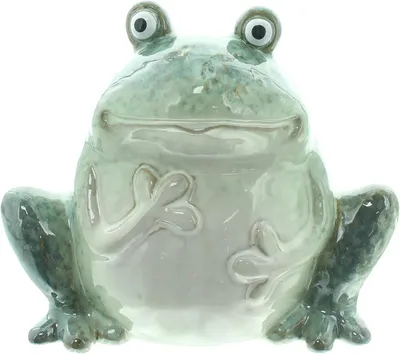 Produktbild von Frosch Figur aus Porzellan, 20 x 13 x 17 cm