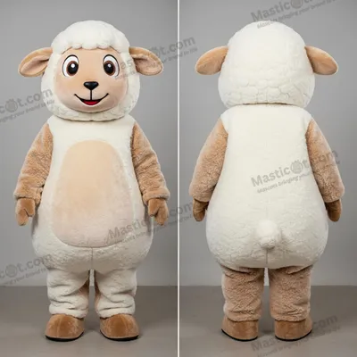 Produktbild von Olivgrünes, MASTICOT flauschiges Suffolk-Schaf-Maskottchen