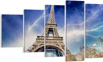 Produktbild von Bild auf Leinwand - Leinwandbild - Eiffle Paris Turm - 100x60cm - Wand Bild - Wanddeko - Wandbilder - Leinwanddruck - Bilder - Kunstdruck - Wanddekoration - Leinwand bilder - Wandkunst - EG100x60-2484