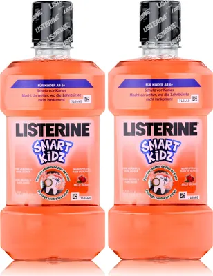Produktbild von Listerine Smart Kidz Mild Berry 500ml - Ohne Alkohol & ohne Zucker (2er Pack)
