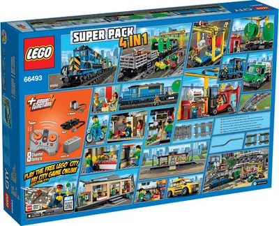 Produktbild von LEGO 66493 City Super Pack 4 in 1 (60050, 60052, 7499, 7895)  LEGO Thema: LEGO Trains, Altersberatung: 6+, Veröffentlicht in: 2014, Zahl: 66493-1, Gewicht: 5 KG, EAN: 5702015298339