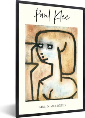 Produktbild von MuchoWow® Gerahmtes Poster Kunst - Paul Klee - Trauerndes Mädchen 60x90 cm - Poster mit Schwarzem Bilderrahmen Wandposter Rahmen Foto Bilder - Kunst
