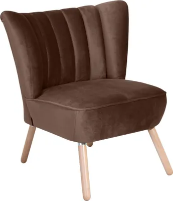 Produktbild von Sessel Kadisha Bezug Samtvelours Buche natur / braun 21111