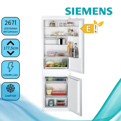 Produktbild von Siemens iQ100 KI86V5SE0, 267 l, SN-ST, 35 dB, 4,2 kg/24h, E
