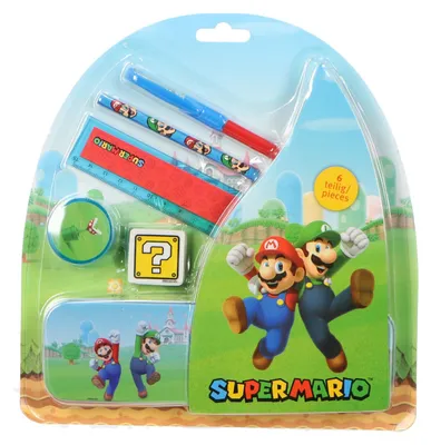 Immagine prodotto di Set di cancelleria per bambini Super Mario - perfetto per la scuola e la casa