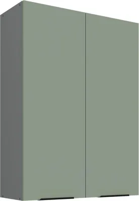 Produktbild von Hoher Küchenoberschrank LUNARA – Breite 80 cm, Grün/Anthrazit