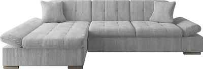 Produktbild von MIRJAN24 Ecksofa Malwi Cord mit Bettkasten und Schlaffunktion, Elegante Couch, Polsterecke (Farbe: Poso 110, Seite: Links)
