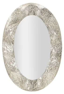 Zdjęcie produktu dla Lustro ścienne wykonane z metalu w kolorze srebra, wymiary: 87,5 x 6,5 x 128 cm