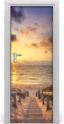 Produktbild von Tulup Türaufkleber 75x205 cm Dekorative Aufkleber Selbstklebend Wasserdichte Tapete Abnehmbar Schlafzimmer Wohnzimmer Wohnkultur - Weg zum Strand