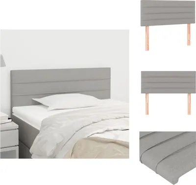 Imagen del producto de vidaXL Cabecero en gris claro, 80x5x78/88 cm, tela - Para cabecero y piecero