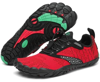 Immagine prodotto di Scarpe da uomo e da donna senza suola, scarpe da trekking e da trail, colore rosso