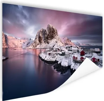 Produktbild von MuchoWow® Poster Lofoten Norwegen Fotodruck 120x80 cm - Bilder