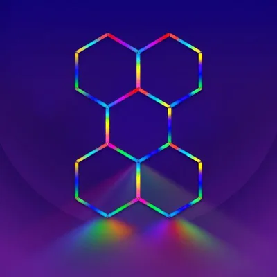 Produktbild von Kit 5 LED Hexagonal RGB 43W 110lm/w