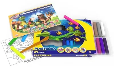 Zdjęcie produktu dla Plastelina 24 kolory + wyklejanka A5/10K - Sweet colours