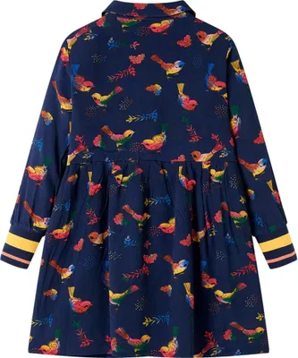 Immagine prodotto di vidaXL Abito da bambino con maniche lunghe blu navy 128