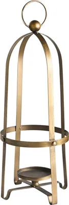 Produktbild von BELIANI Kerzenständer Gold Eisen 38 cm Hoch für Stumpenkerzen mit Gitter Handgefertigt Retro-Design Tischdeko Accessoire Deko Haushalt & Wohnen