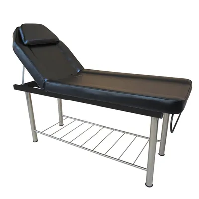 Image de APOLLO Table de massage stationnaire pour salon de beauté et studio de tatouage noir