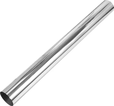 Image de Tube Tuyau Échappement Droit Tube Tuyau Échappement Voiture Mandrel Bend Diy Tuyauterie Personnalisée 89Mm/3.5" Od 1016Mm/40" Longueur Extrémité T304 Acier Inoxydable Ton Argenté