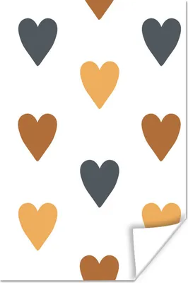 Produktbild von MuchoWow® Poster Kind - Herzen - Muster 40x60 cm - Plakate für die Wand - Poster Babyzimmer