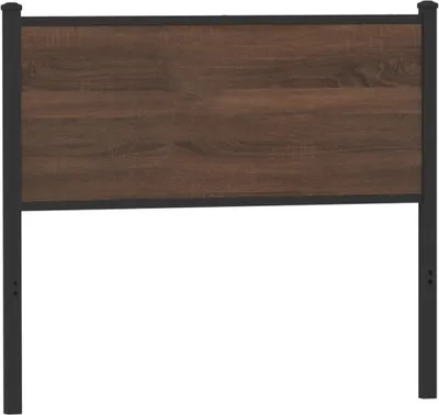 Produktbild von "Rabatt" Bettkopfteil modern - Kopfteil für Bett - Braun Eichen-Optik 100 cm Holzwerkstoff und Stahl - Kopfteile CC17680