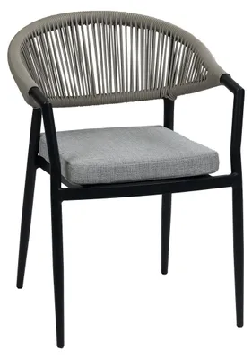 Produktbild von Stapelbarer Gartenstuhl Brügge | Schwarz & Camel | 2er Set