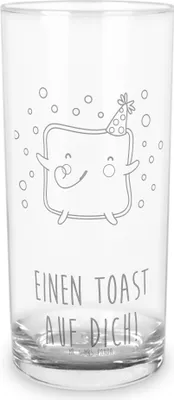 Produktbild von Mr. & Mrs. Panda Cocktailglas Toast Party 400 ml - Transparent - Geschenk, Hochzeitstag, Freundin, für, Glas, Trinkglas, Wasserglas, Glasbecher, Valentinstag, Tumbler