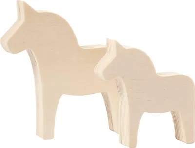 Produktbild von Creativ Firmenpferd, H: 8+10 cm, B: 7+9,5 cm, Stärke 1,8 cm, 2 Stück 1 Karton