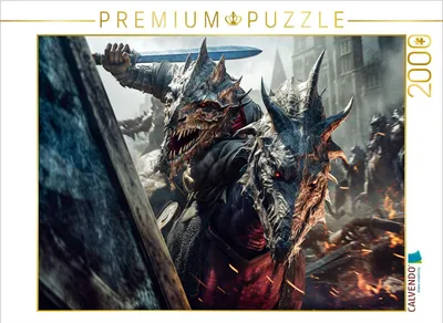 Produktbild von CALVENDO Puzzle Drachenkämpfer | 2000 Teile Lege-Größe 90x67cm Foto-Puzzle für glückliche Stunden