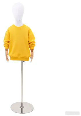 Produktbild von Verstellbares 120-150 cm Mannequin mit Basis Unisex PP Weiß