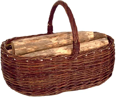 Produktbild von Kobolo Kaminholzkorb Holzkorb für Kaminholz - aus Weide mit Jutefutter ausgeschlagen