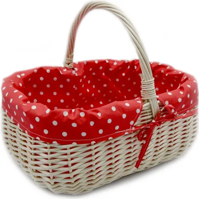 Produktbild von MyBer Korb Rattankorb Weidenkorb Einkaufskorb Picknickkorb Tragekorb Vollweide K12-014-SRWP