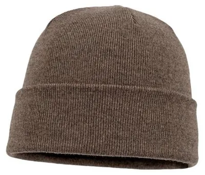 Balke XXL lässige Rollrand-Strickmütze aus 100% Merinowolle in beige