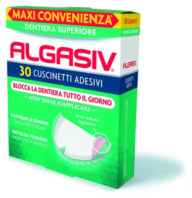 Immagine prodotto di Algasiv Adesivo Per Protesi Dentaria Superiore 30 Pezzi