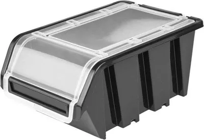 Produktbild von 10 Stapelboxen mit Deckel, 120x200x90cm, schwarz, kunststoff, stapelbar