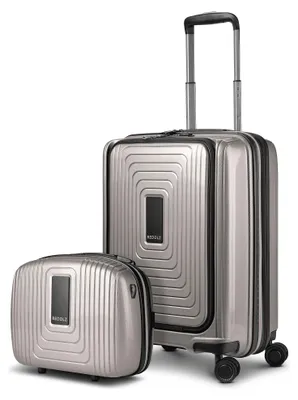 Produktbild von Redolz Essentials 14 Kofferset 2 tlg. Kabinentrolley mit Dehnfalte + Beautycase
