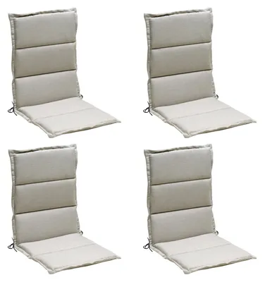 Produktbild von Gartenstuhlauflagen - Creme - Mittellehner - mit Stehsaum - 4er Set