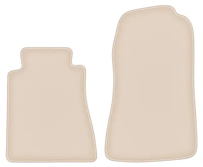 Produktbild von Velours-Fußmatten Vorne für Mercedes C 190 W201 1982-1993 (Limousine) – 2-tlg, Beige, passgenau – Wielganizator FORTUNA