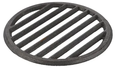 Produktbild von Runder Grillrost aus schwarzem Gusseisen, 22,7 cm Durchmesser