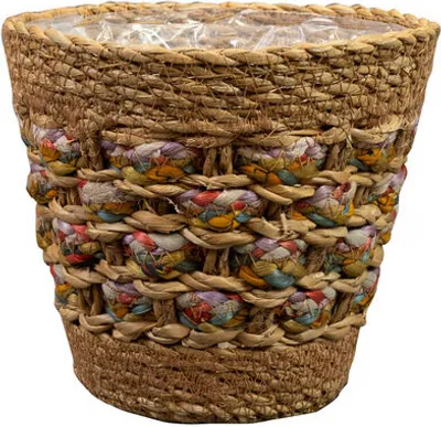 Produktbild von Ter Steege Zimmerpflanzenkorb Seegras Beige-Multicolor D 29 cm H 29 cm