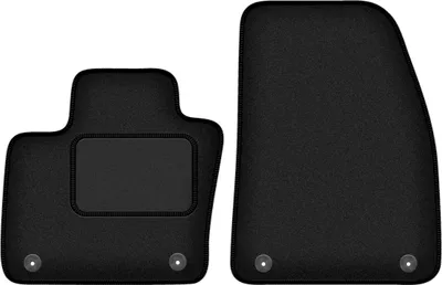 Image de Tapis de sol avant velours sur-mesure pour Volvo C40 (2021-, hatchback) noir, jeu 2 pièces, fixations - STANDRAD