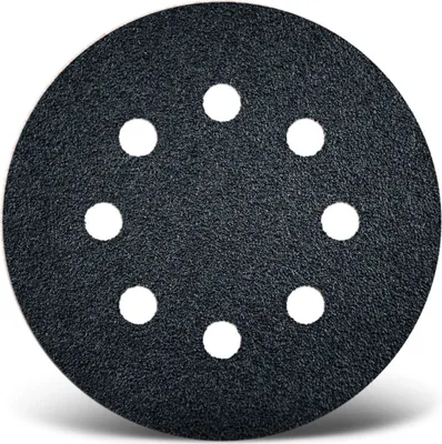 Produktbild von MENZER Black Klett-Schleifscheiben, 115 mm, 8-Loch, f. Exzenterschleifer, Siliciumcarbid (50 Stk.) K150