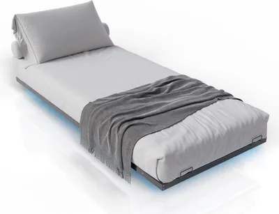 Obrázek produktu pro Designová postel 90x200 černá s LED podsvícením