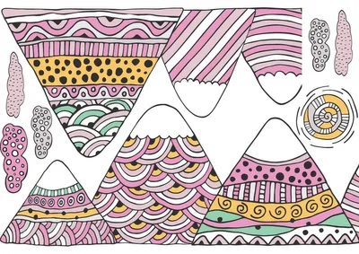 Produktbild von Wandtattoos fürs Kinderzimmer – Babyzimmerdekoration – Riesiges Wandtattoo fürs Kinderzimmer, Skandinavische Berge, AMIKA – 40 x 60 cm
