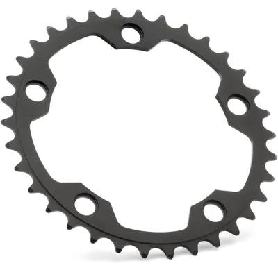 Produktbild von Miche Chaining Leaf 34T Team 10s 5 Arme schwarz (Kurbelsatz)