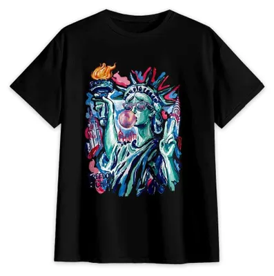 Imagen del producto de Elzusha - Camiseta "Estatua de la Libertad" con sabor a chicle, ideal para el 4 de julio