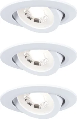 Produktbild von Paulmann LED Einbauleuchte 3er-Set weiß schwenkbar
