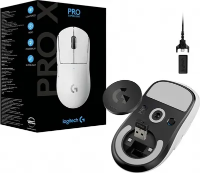 Zdjęcie produktu dla Logitech PRO X SUPERLIGHT BEZPRZEWODOWA MYSZ DO GIER BIAŁA EER - Akcesoria komputerowe